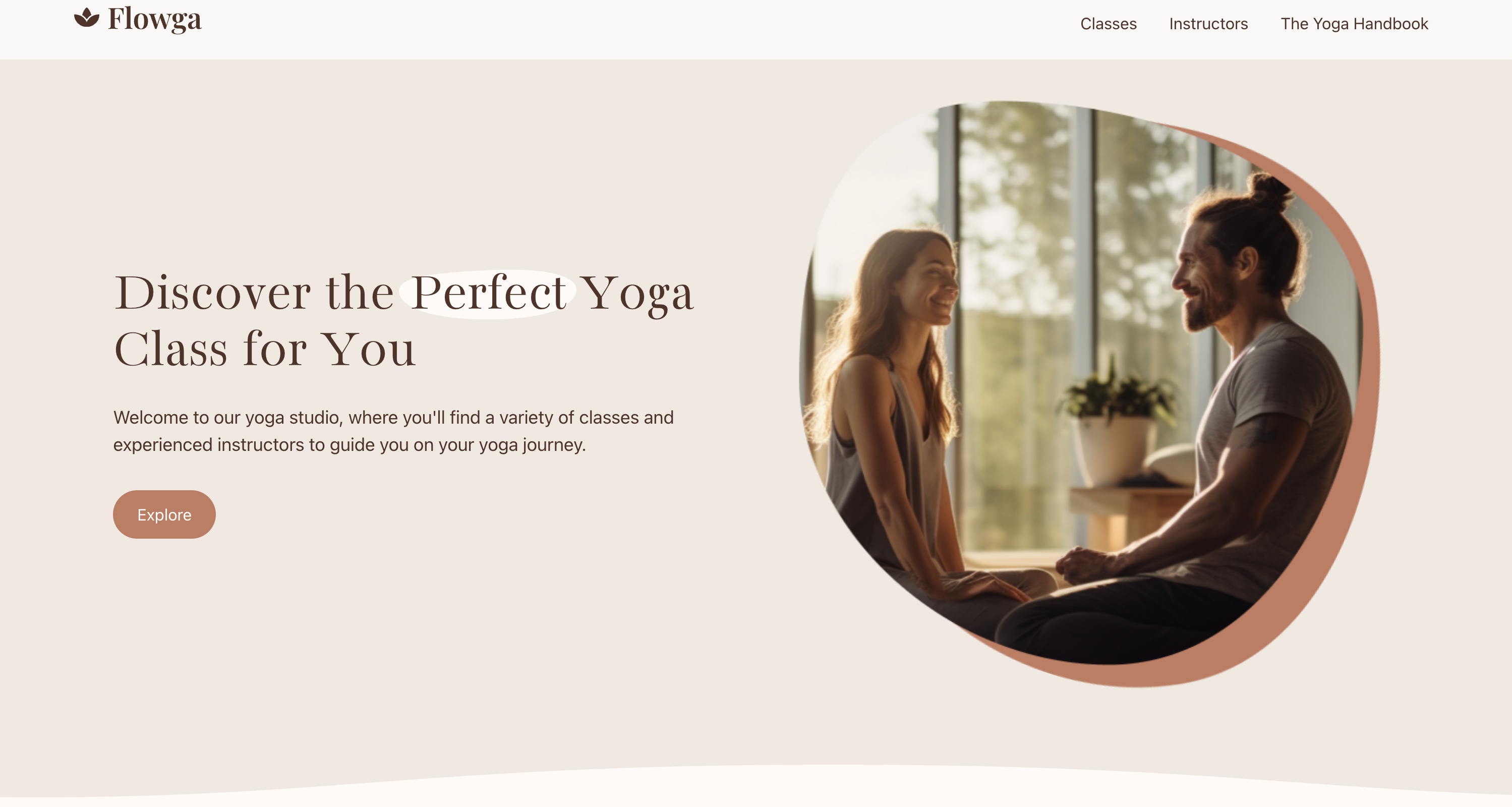 Flowga Yoga Studio - Professional web design project by Webloft Studio showcasing custom website design and development services
