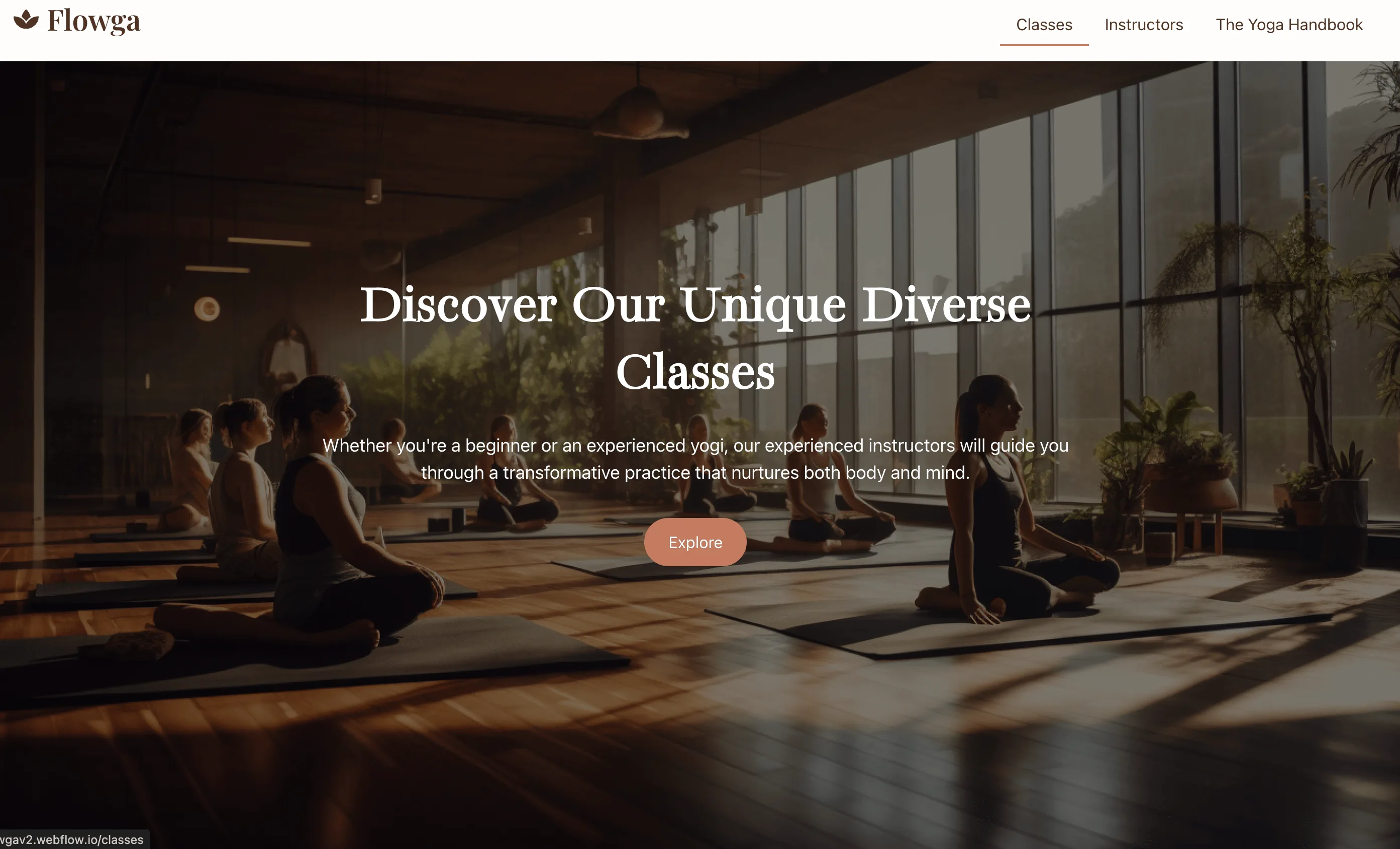 Flowga Yoga website