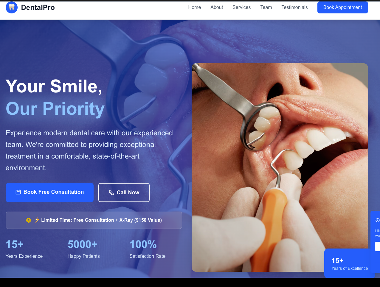 Dental Pro template preview