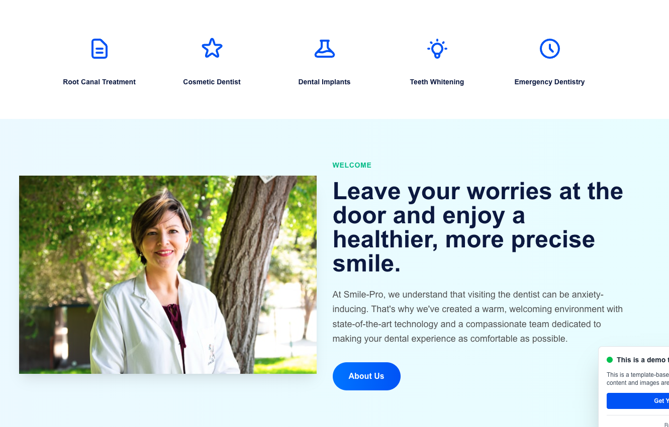 Smile Pro template preview